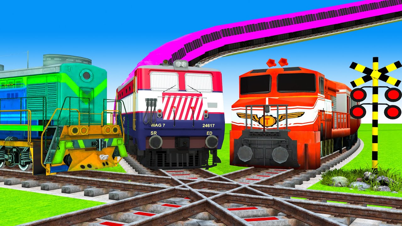 電車アニメ🚦Railway Crossing🚦電車アニメ🚦Railroad Crossing Fumikiri train#1