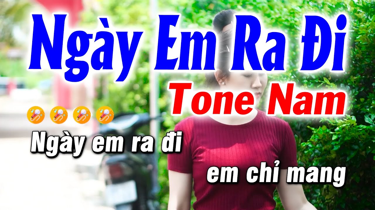 Karaoke Ngày Em Ra Đi | Nhạc Sống Tone Nam Cha Cha | Karaoke Huỳnh Anh