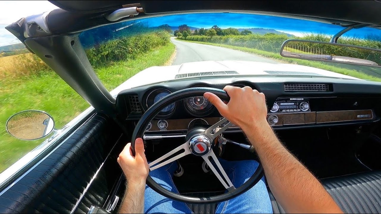 Driving The 1969 Oldsmobile 442 V8 Convertible Auto - The Classic 442 POV Driving Experience