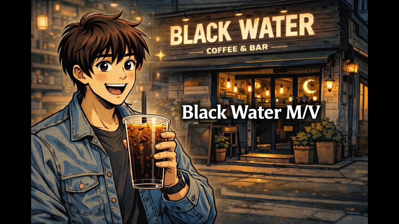 아메리카노 찬가 “연애 필요없다, 아메리카노면 된다 ☕” Black Water M/V #카페음악