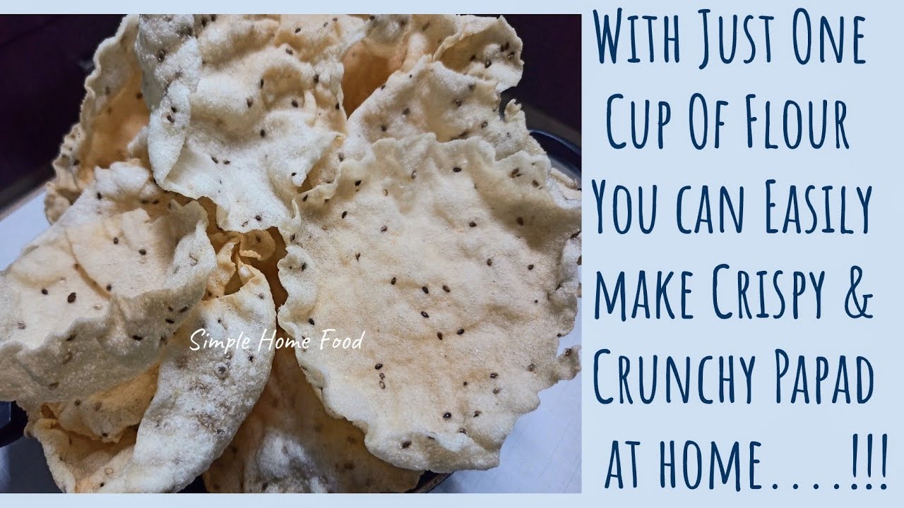 1 Cup Flour - Plate full of Home made Papad.. | Try it out this easy Papad Recipe | Simple Home Food