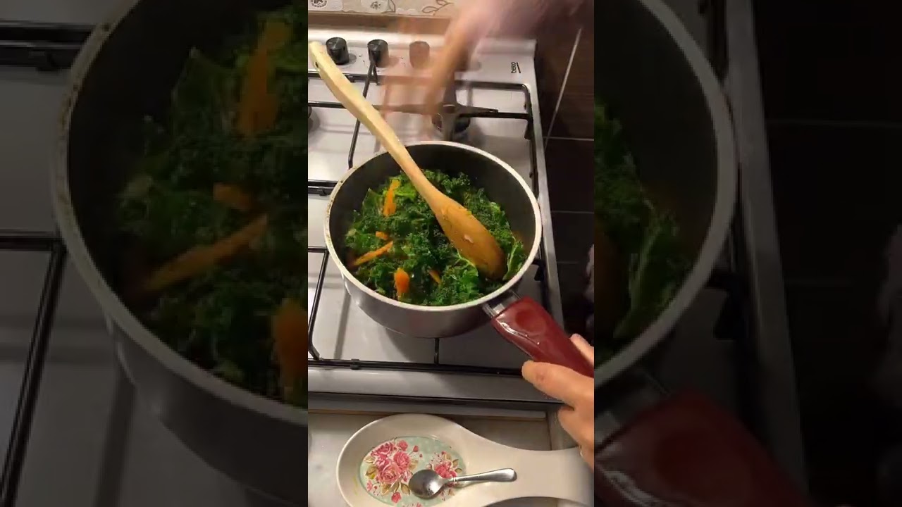 Saut&eacute;ed Garlic Kale with Carrots&hellip;
