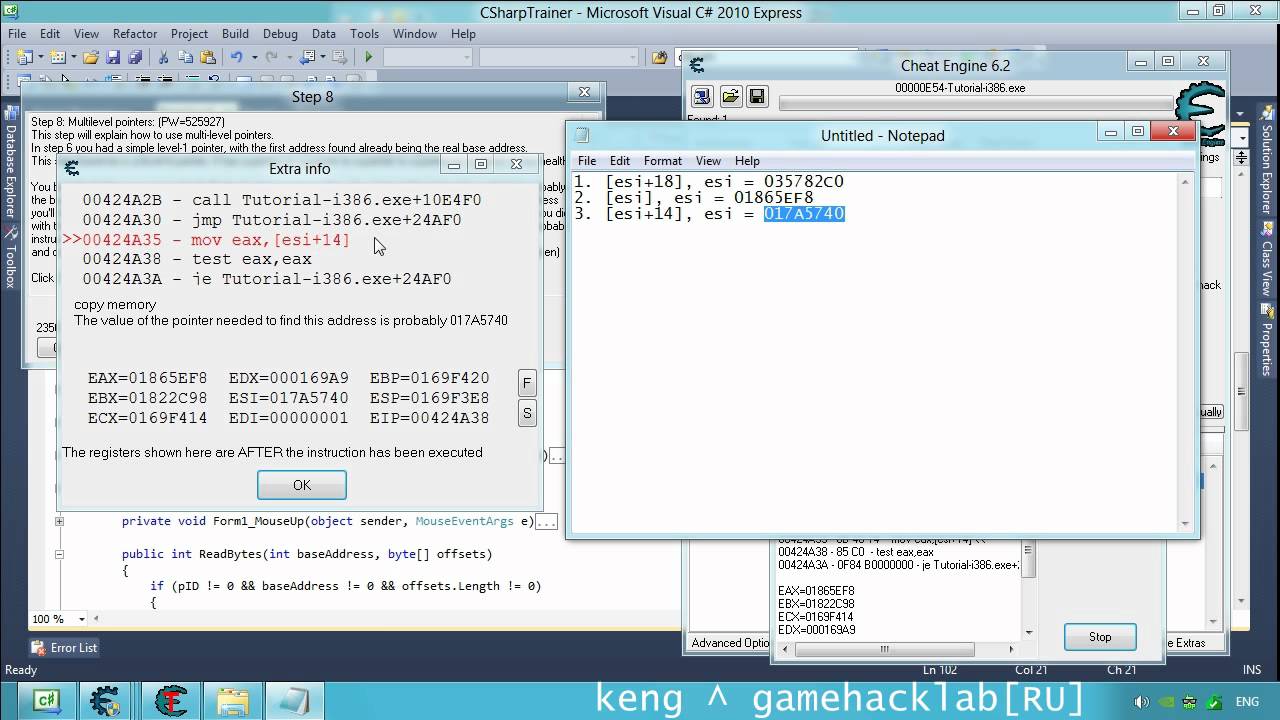 [gamehacking] Читаем указатели в C#.