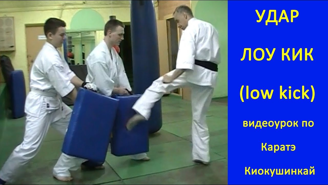 УРОКИ Каратэ Киокушинкай - Удар Лоу Кик ( low kick ) урок № 13