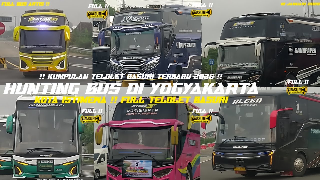 HEBOH ❗❗ KUMPULAN TELOLET BASURI TERBARU DI GT PRAMBANAN BANYAK BUS CORTAS 🥳🥳