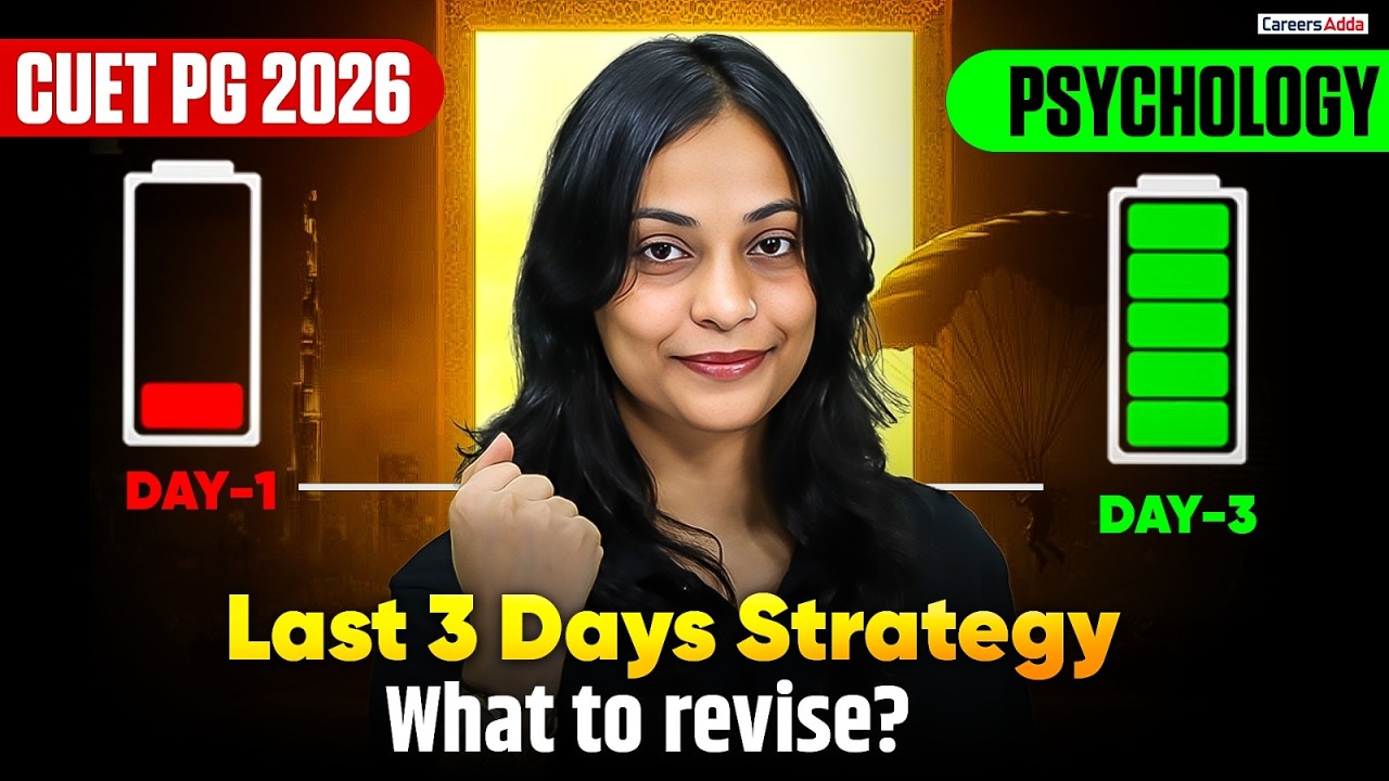 CUET PG Psychology 2026 | Last 3 Days Strategy | What to Revise Before Exam?