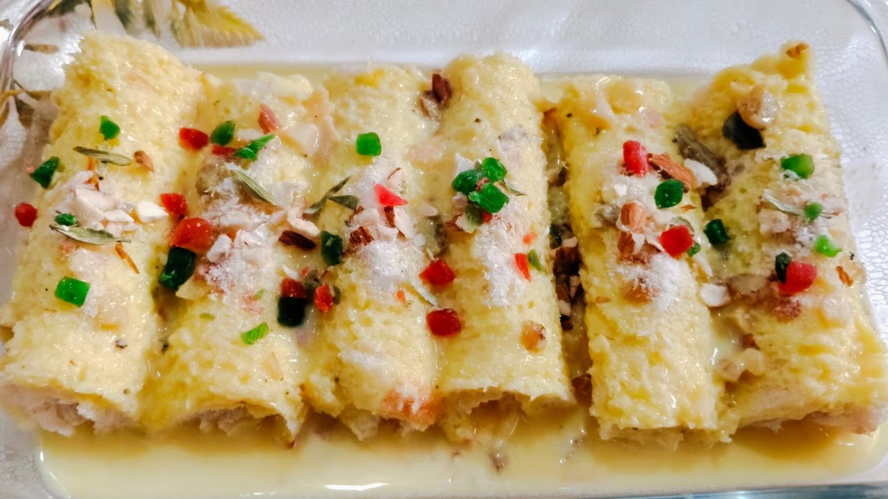 Shahi rabdi malai roll for Eid and iftaar desert recipe/Eid Special Shahi Rabdi Malai Roll 