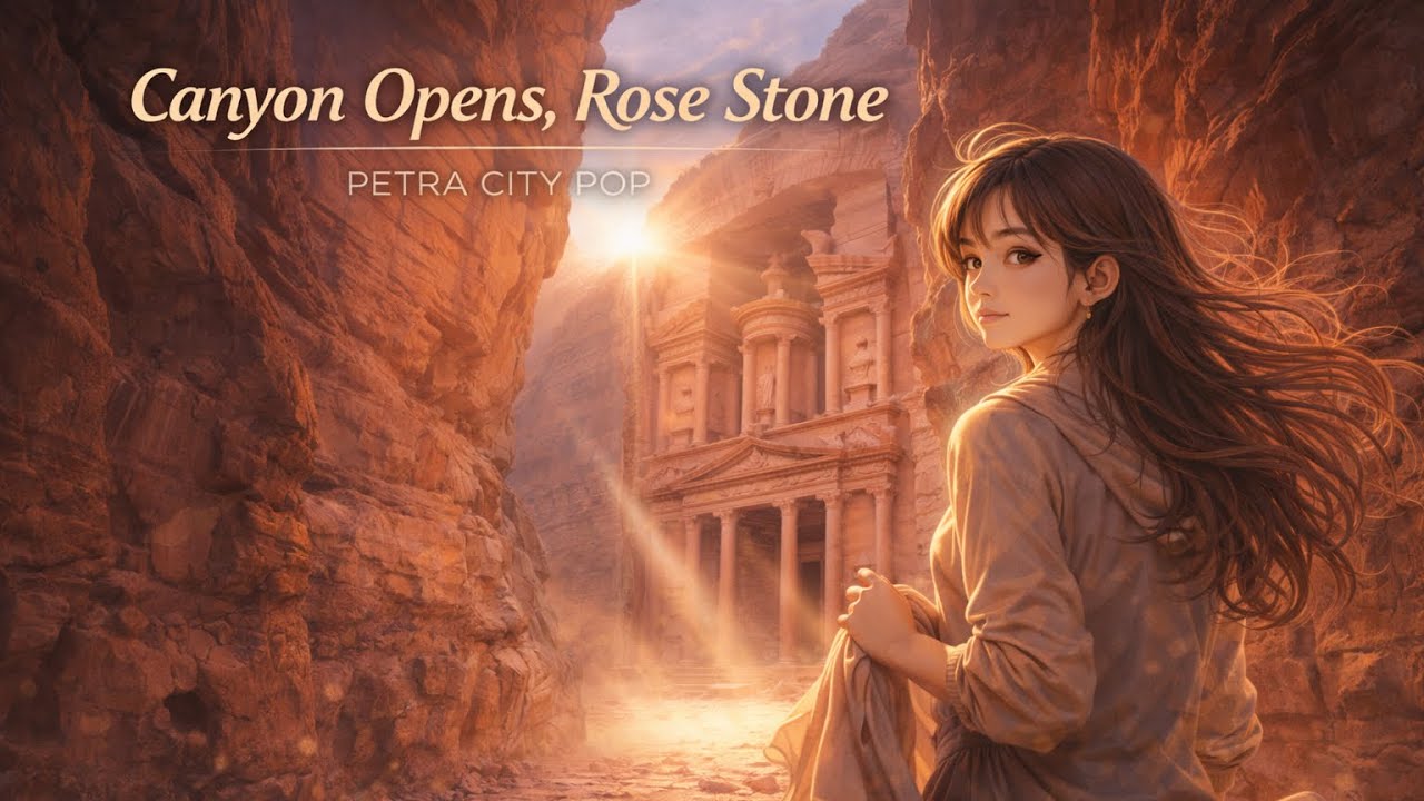 【ヨルダン シティポップ】Canyon Opens, Rose Stone / Petra
