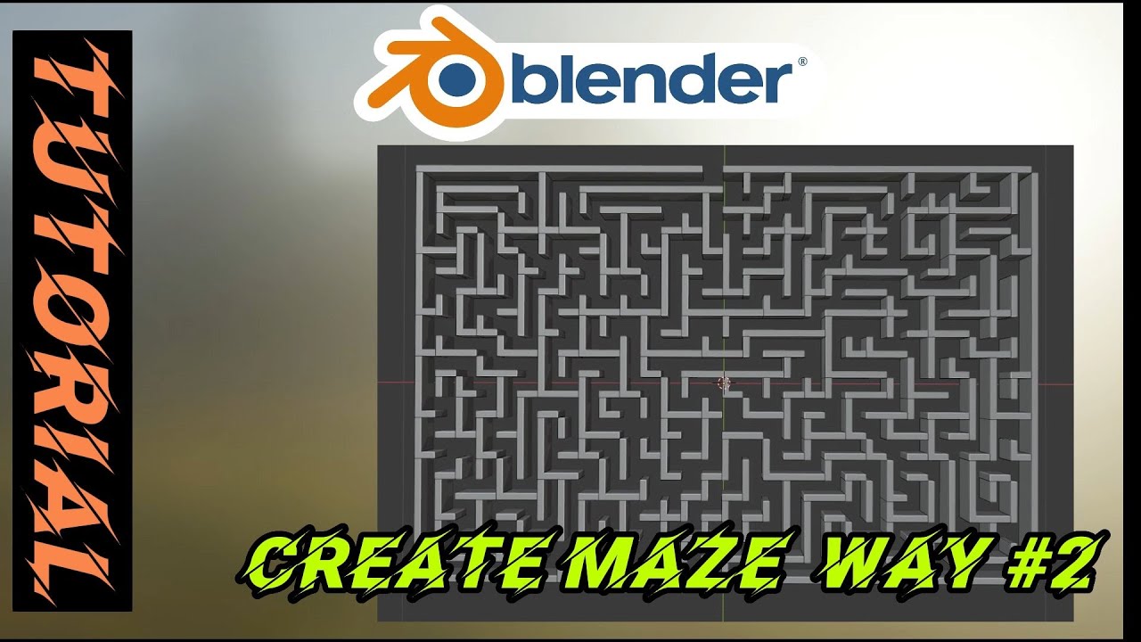 How to create maze / labyrinth in Blender (#Way 2)