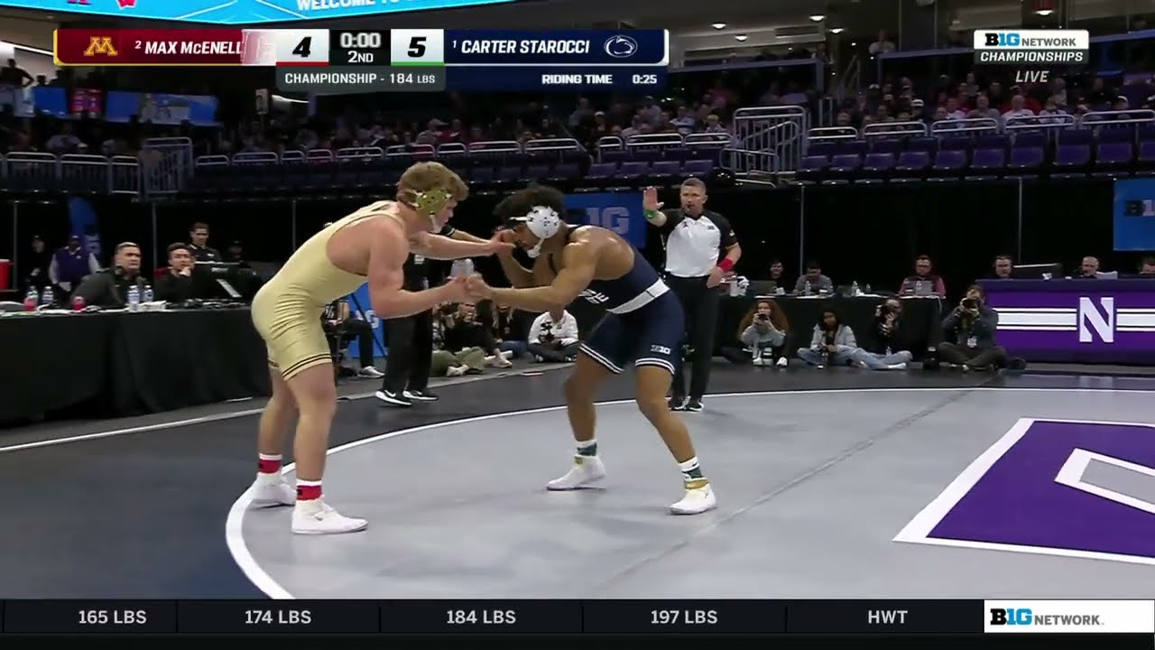 184lbs Penn State's Carter Starocci vs. Minnesota's Max McEneely | 2025 B1G Championship Match