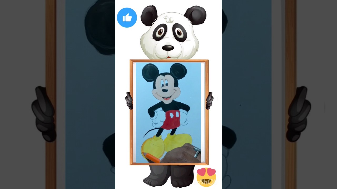 How to draw Mickey mouse 🐁 