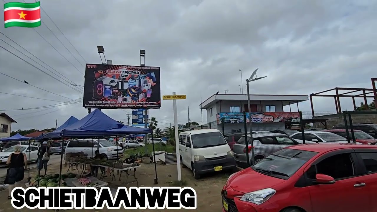 Streets of Paramaribo : walking -4-.Schietbaanweg    #suriname    #paramaribo