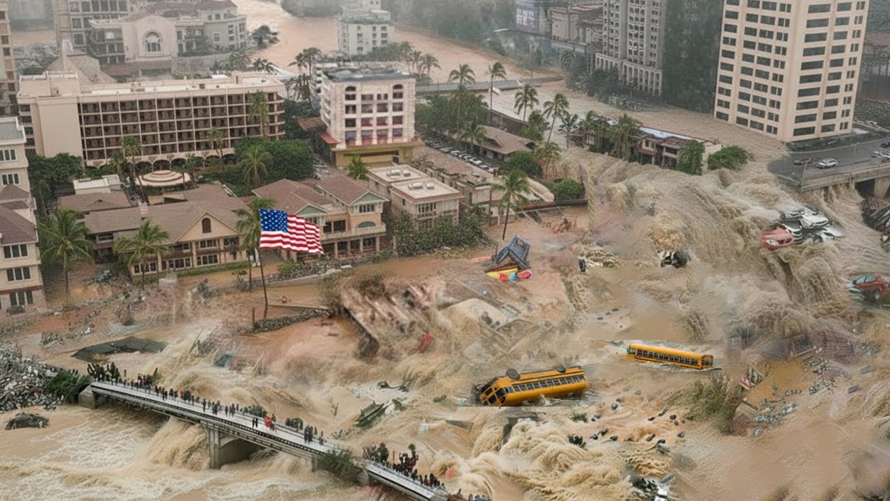 Hawaii, USA in Chaos! Flash Flooding Swept Away Cars, Submerged Homes & Streets in Oahu & Kaua'i!