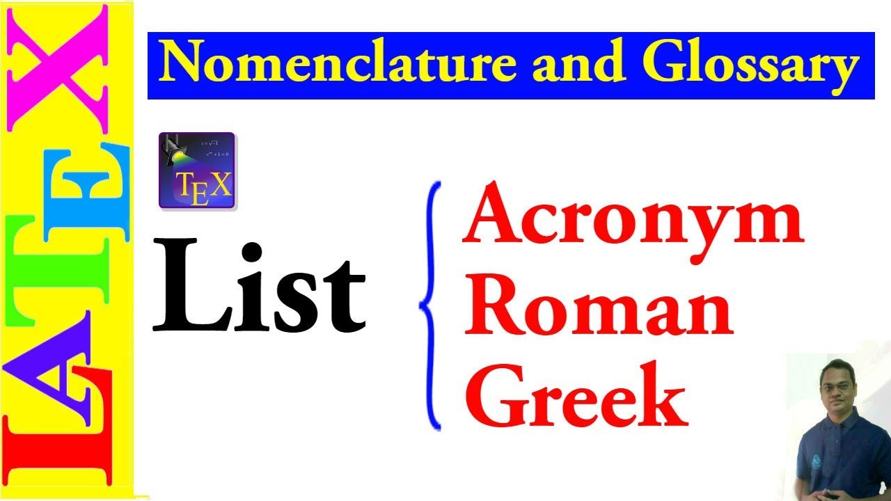 Nomenclature and Glossary in LaTeX (Latex Basic Tutorial-15)
