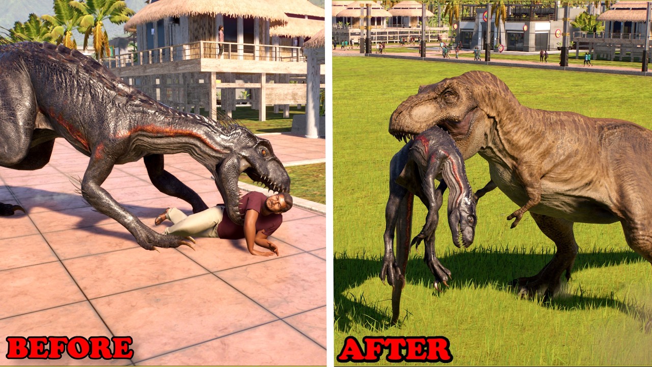 KARMA STRIKES BACK! 🦖 INDORAPTOR ESCAPES & T-REX DELIVERS JUSTICE! 🔥