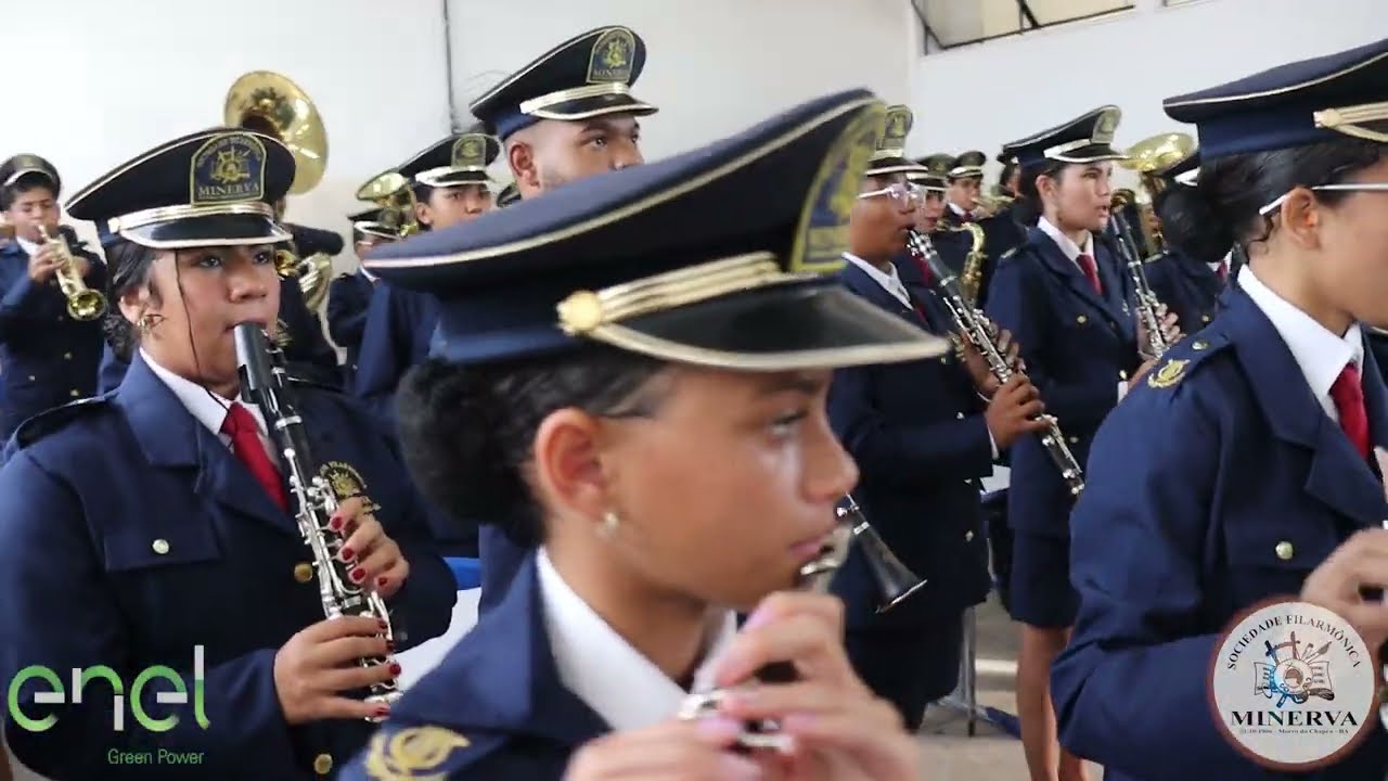 Dobrado corpo musical. sociedade filarmônica minerva de morro do chapéu Bahia
