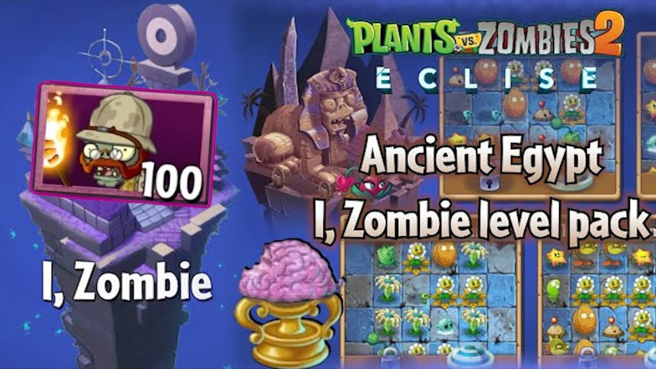 Fun and challenging af - I, Zombie mode tutorial & Ancient Egypt levels | PvZ 2 Eclise