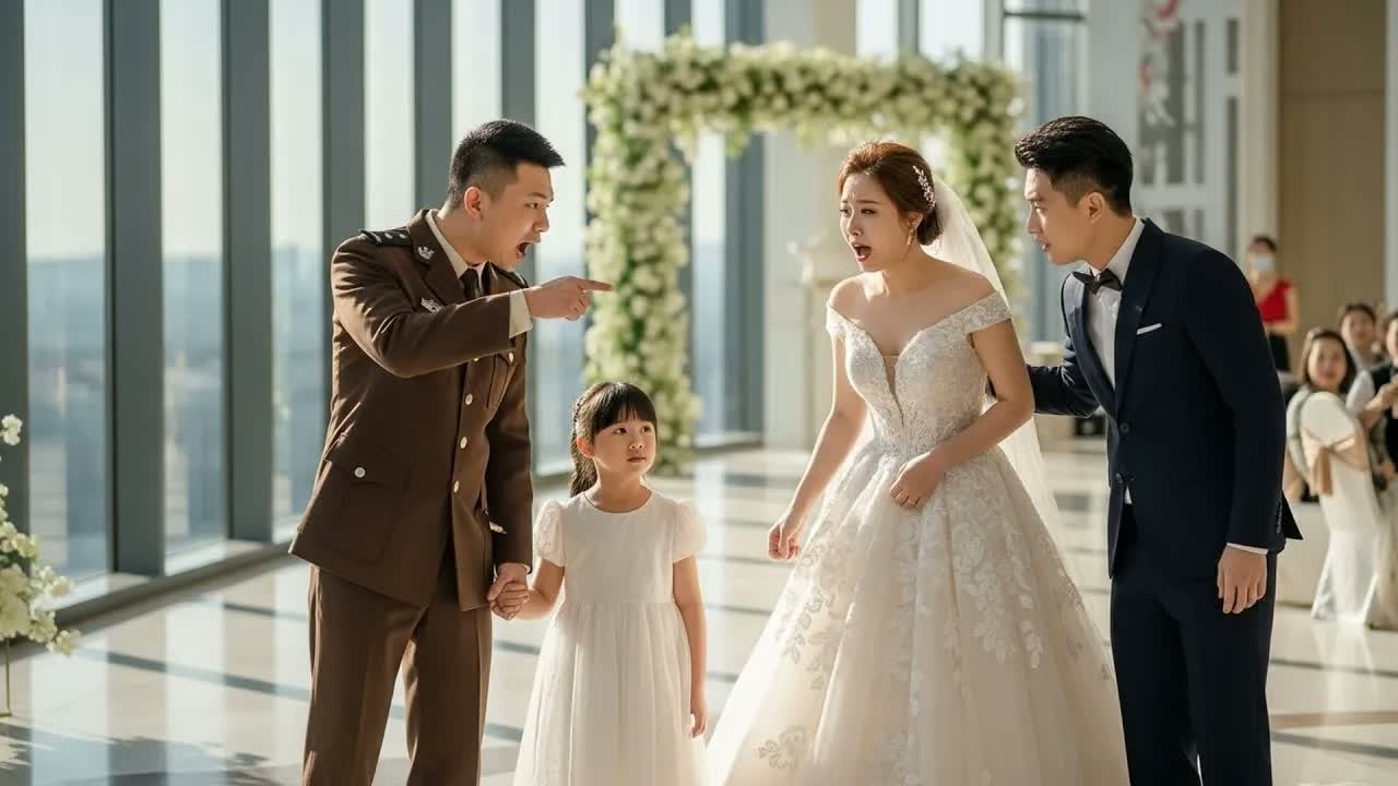 Ngày cưới vợ cũ, trung tá oai nghiêm bước vào lễ đường khiến cả hội trường rúng động