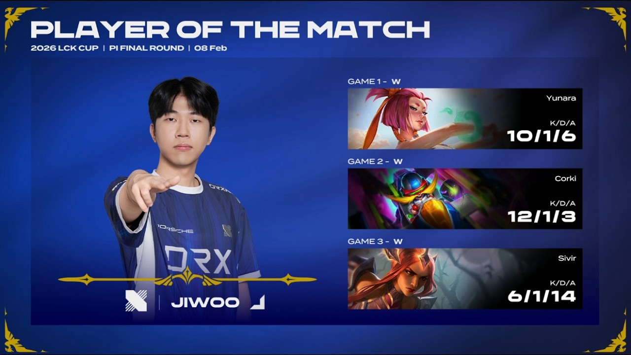 2026.02.08 LCK CUP DRX vs NS | DRX Jiwoo 지우 하이라이트