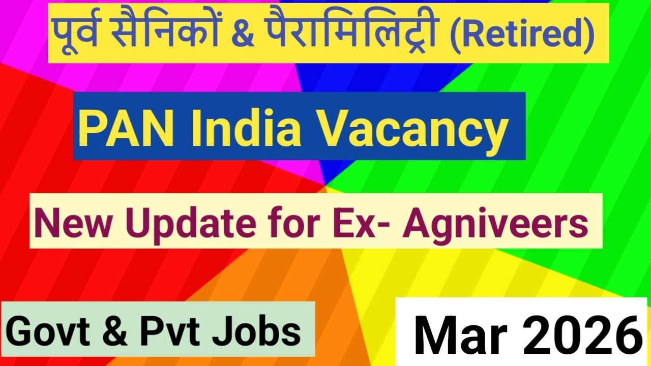 JOBS FOR EX-SERVICEMAN , RETIRED CAPF MAR 2026