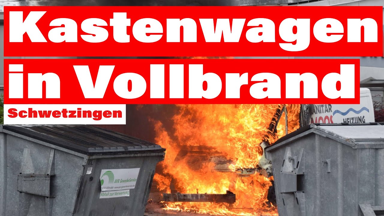 Kastenwagen in Flammen – Einsatz für die Feuerwehr Schwetzingen