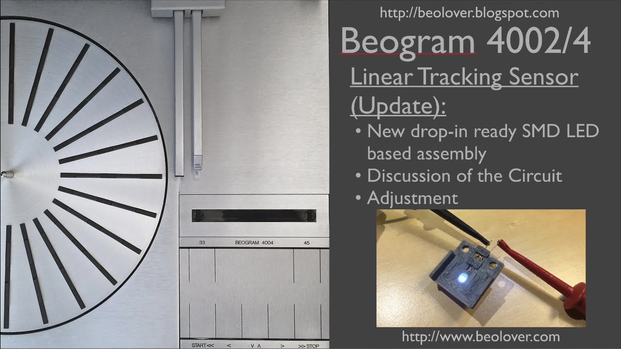 Beogram 4002/4004: Update - Tracking Sensor LED Conversion and Adjustment