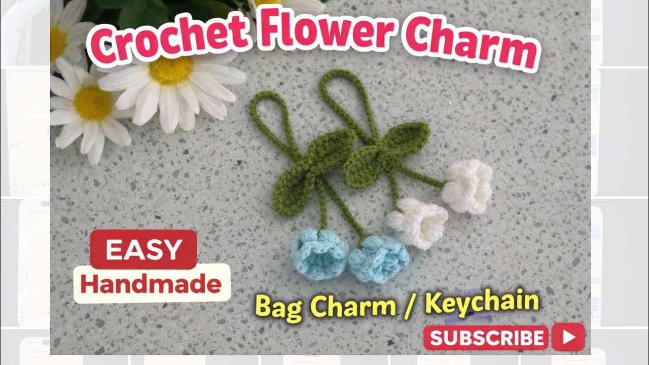 Viral crochet Keychain tutorial, step by step tutorial for beginners #craft #diy #beginners #crochet