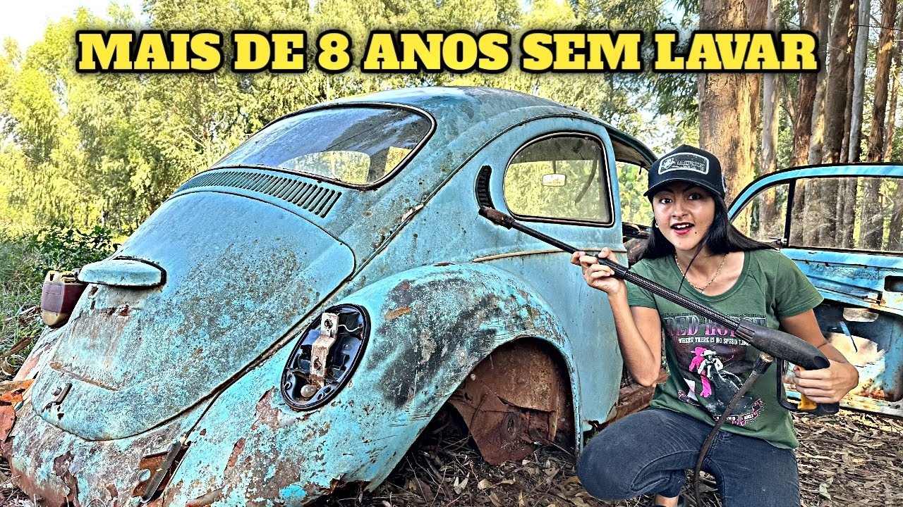 LAVANDO O FUSCA MAIS DE 8 ANOS PARADO !!!