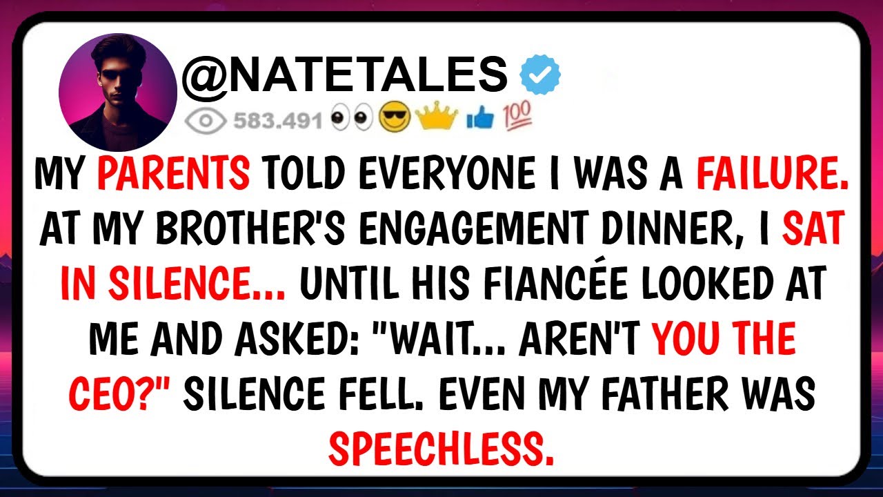 My Parents Told Everyone I Was A Failure. At My Brother&acute;s Engagement Dinner, I Sat In Silence...