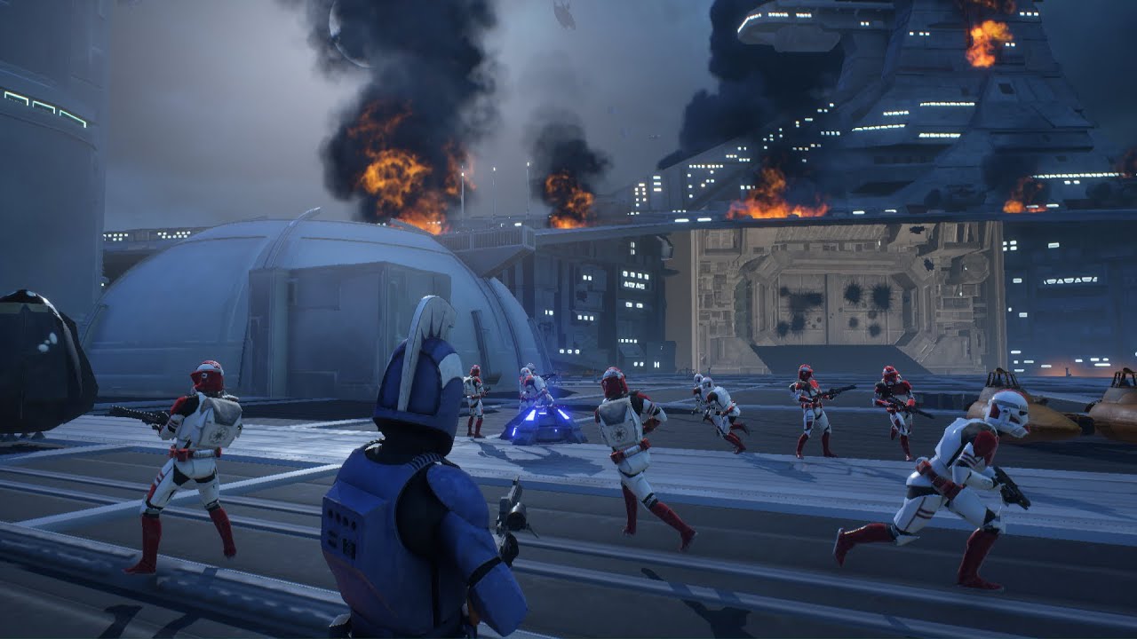 Senate Commandos and Coruscant Guards defend Coruscant: Star Wars Battlefront 2