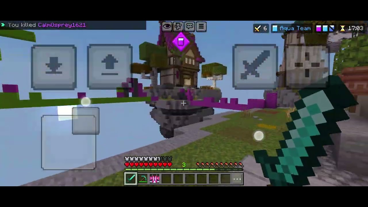 Hive Bedwars Duos Gamplay in Mobile #shorts