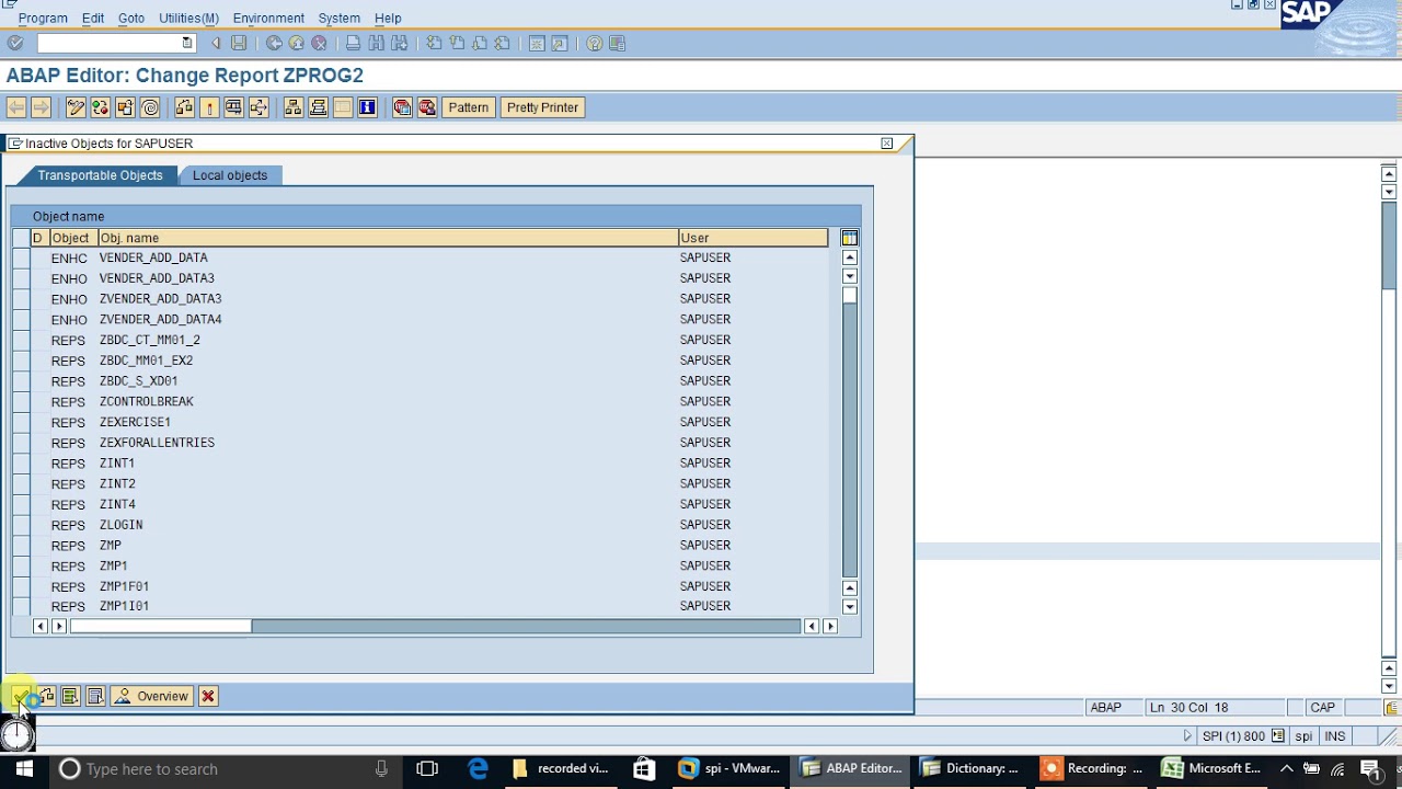 SAP ABAP: How to create structure in SE38 (ABAP Editor/Report)