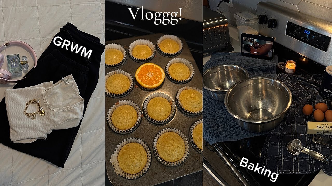 VLOG | Baking at Home, Home Pilates & GRWM🫶🏽