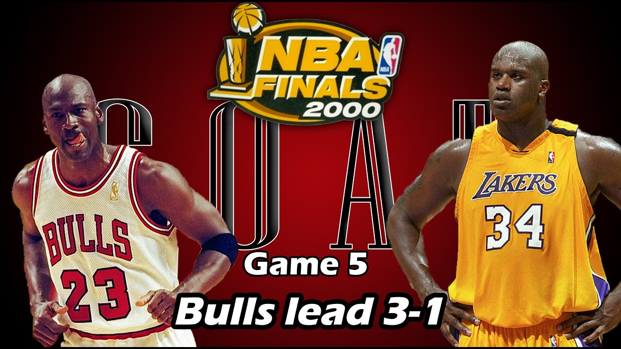 2000 NBA Finals: BULLS vs. LAKERS. Jordan look to CLOSEOUT Shaq & Kobe in Game 5 (Lead 3-1)