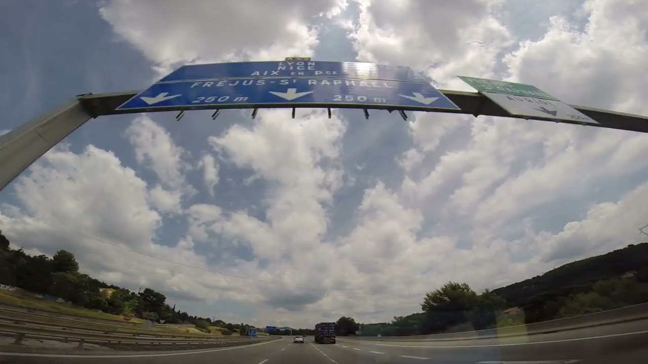 Driving In France - Autoroute A 50 - A 52 (Direction Lyon)