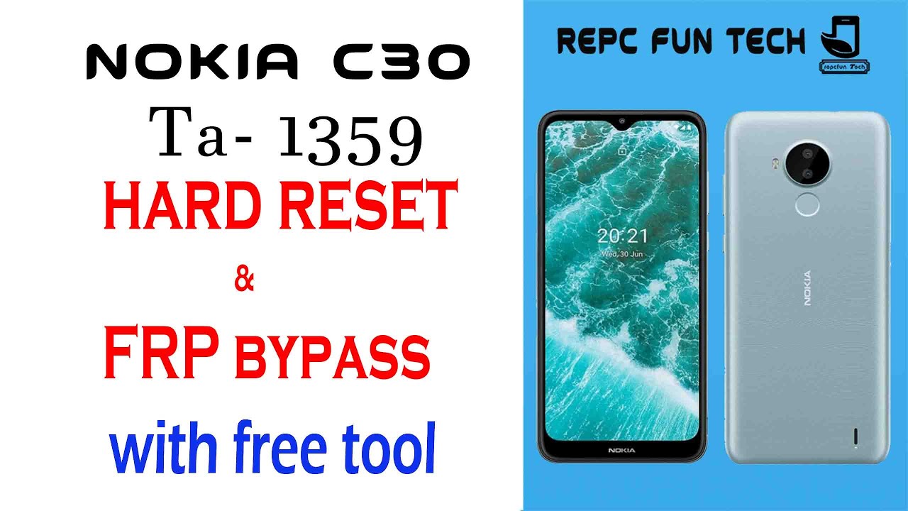 Nokia c30 screen password reset | nokia c30 ta1359 frp bypass | Nokia c30 Hard reset