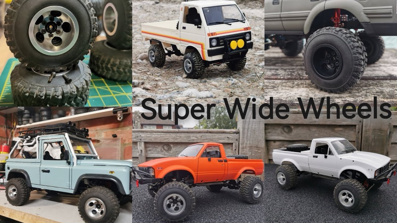 Custom Super Wide WPL Wheels - Links in video description #wpl