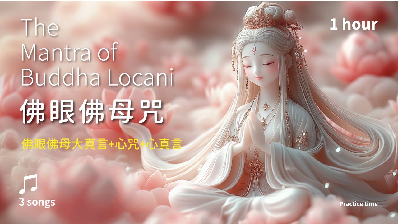 明辨通達，成就事業的光明慈眼《佛眼佛母咒》(梵音)3首_溫和版1小時 | The Mantra of Buddha Locani