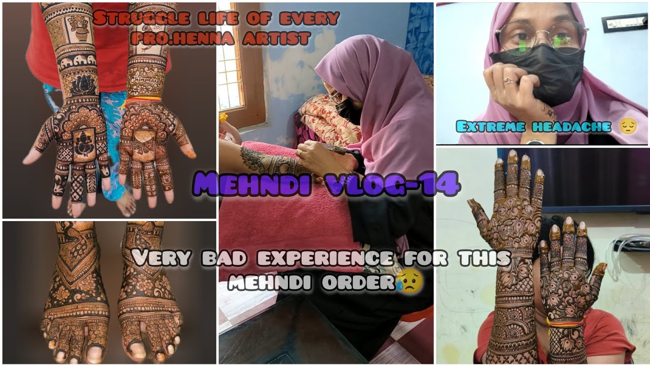 Very bad experience for this mehndi order 😥 bridal mehndi vlog-14  #rafiyahennaartist #mehndivlog