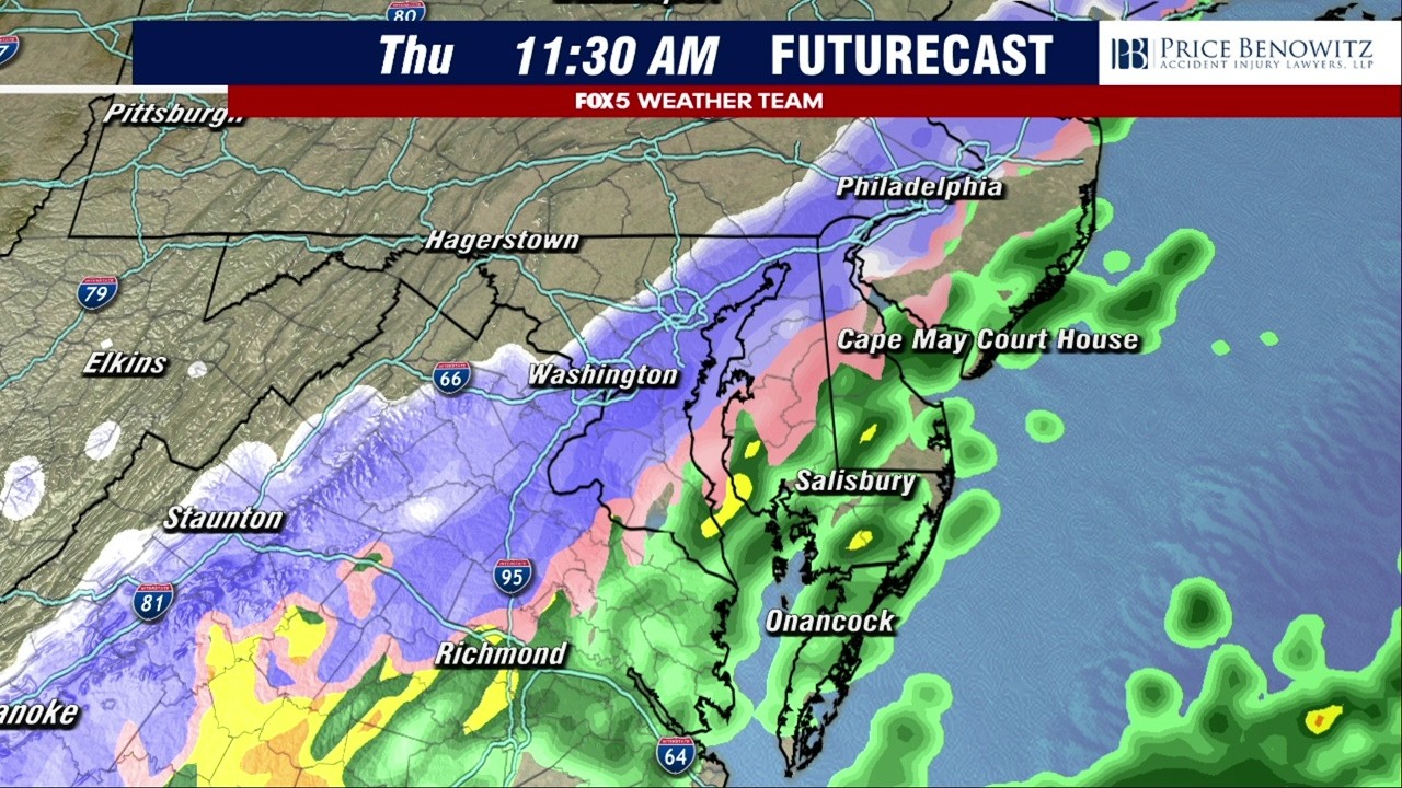 Snow falls across parts of DMV | FOX 5 DC