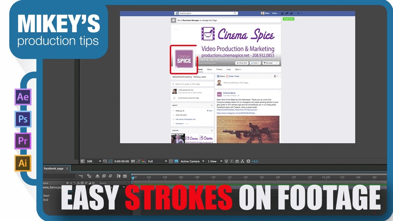 Easy Strokes on footage   After Effects Quick Tip