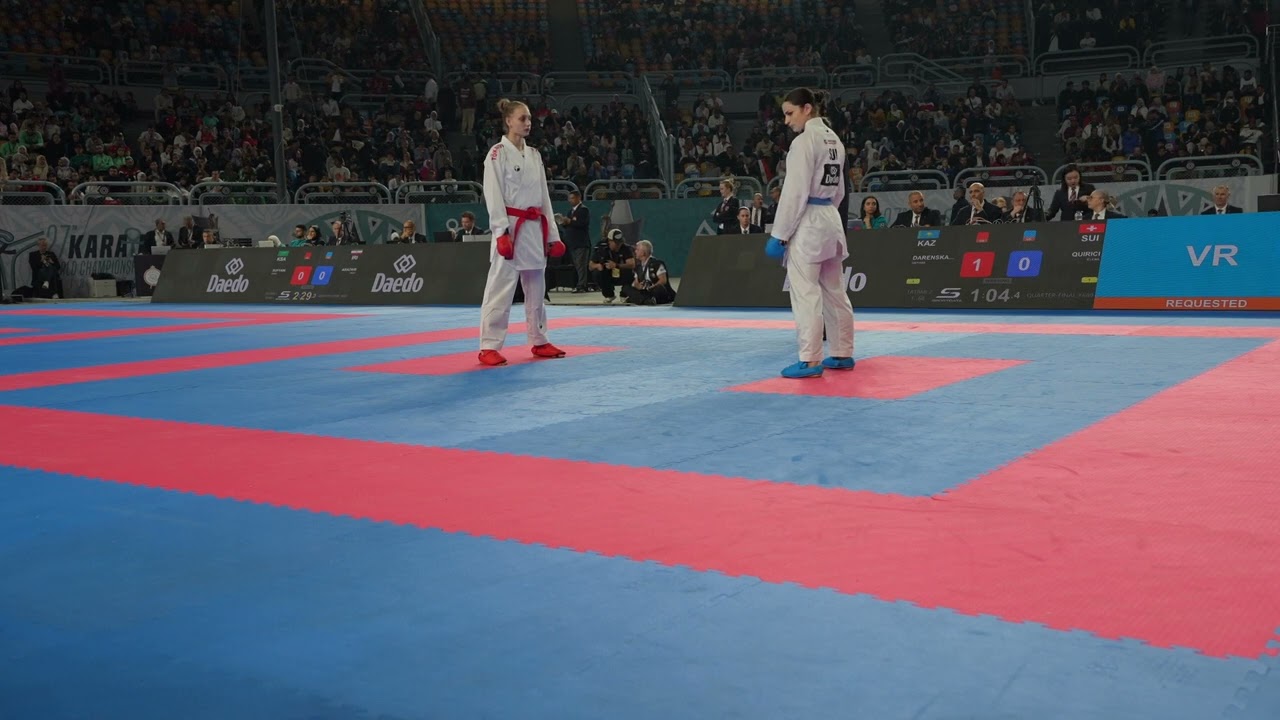 2025 Cairo Semi-final Female Kumite −68 kg: Daiyana Darenskaya  (KAZ) vs Elena Quirici (SUI)