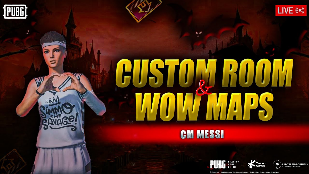🔴 PUBG MOBILE LIVE CUSTOM ROOM | LIVE TDM ROOM | LIVE WOW MAPS ROOM | CM MESSI LIVE