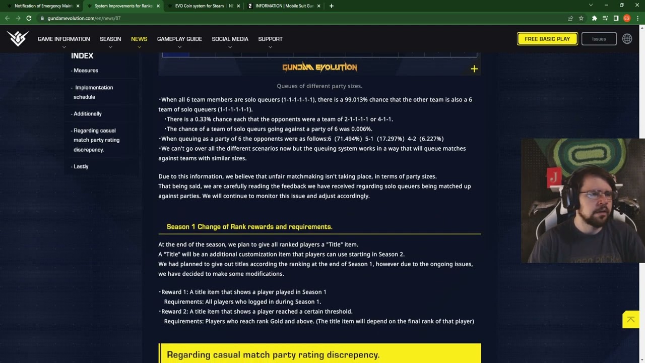 Gundam Evolution 9/28 News! Ranked changes, coins dont expire, and mouse accelaration gone.