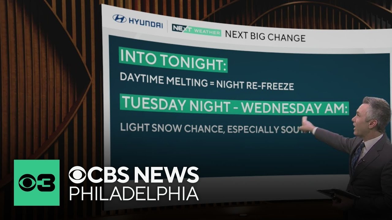Chance of light snow Tuesday night into Wednesday in Philadelphia region