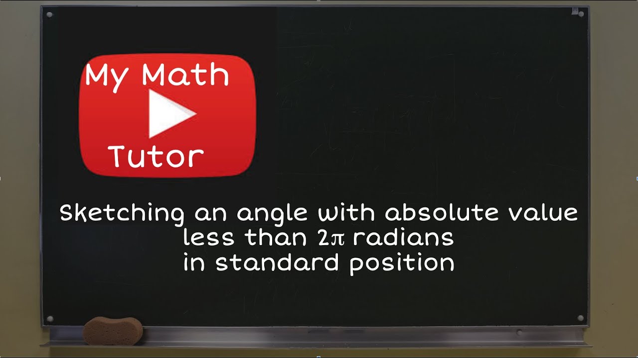ALEKS | Sketching an angle with absolute value less than 2π radians in standard position