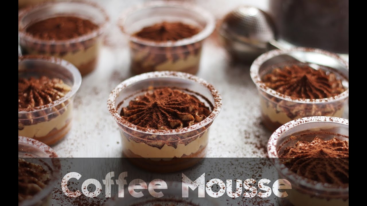 Coffee Mousse in cups - কফি মুজ