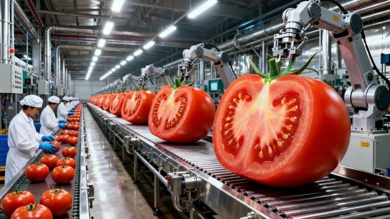 Inside the Modern Tomato Factory: From Field to Table (FullbProcess) | Modern Factory Files