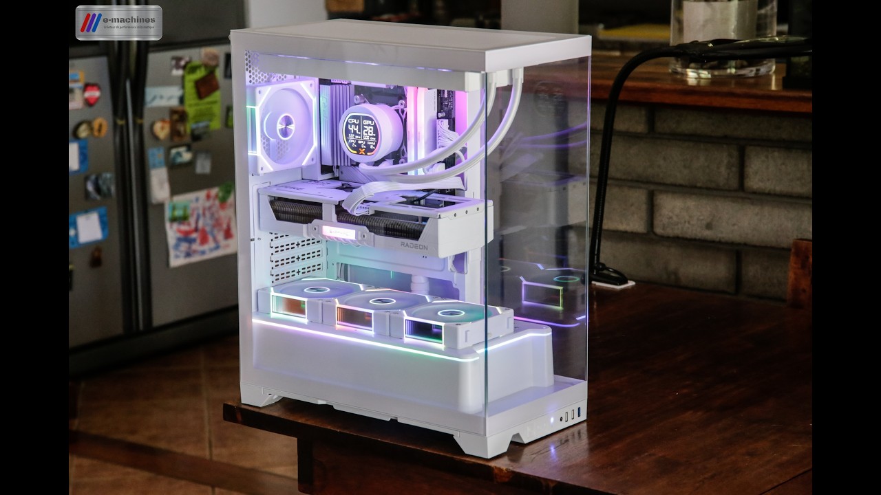 Tour Mars Gaming Prisma blanche Ryzen 7 8700F RX 9070 XT Sapphire Pure