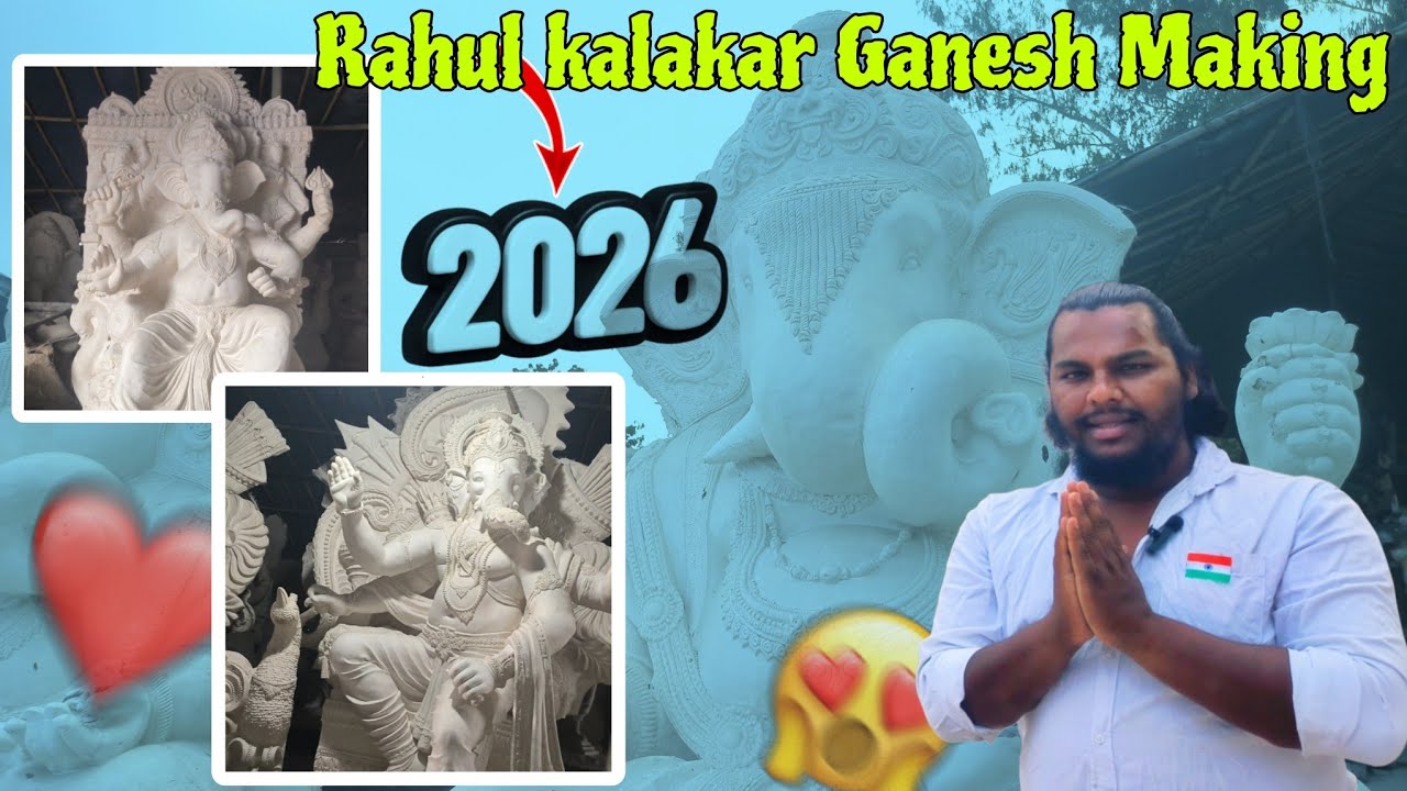 #GaneshMaking2026 || Nagole Rahul kalakar Ganesh Making 2026 🚩 || frist vlog #ganpati Idols 😱 unique